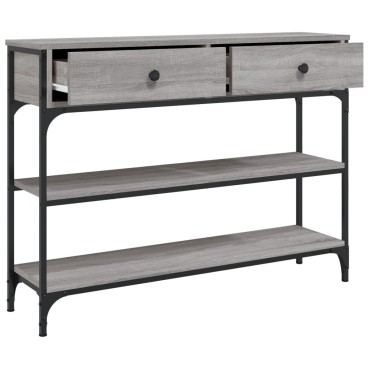 vidaXL Τραπέζι Κονσόλα Γκρι Sonoma 100x25x75cm Επεξεργασμένο Ξύλο 1 τεμ.