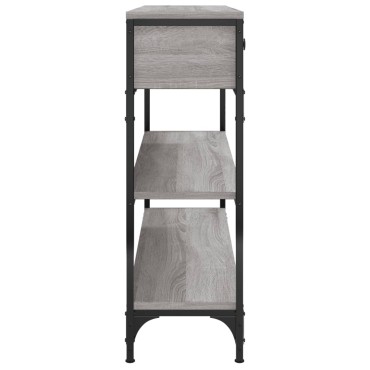vidaXL Τραπέζι Κονσόλα Γκρι Sonoma 100x25x75cm Επεξεργασμένο Ξύλο 1 τεμ.