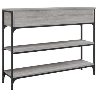 vidaXL Τραπέζι Κονσόλα Γκρι Sonoma 100x25x75cm Επεξεργασμένο Ξύλο 1 τεμ.