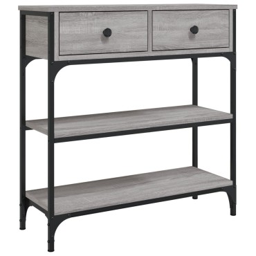 vidaXL Τραπέζι Κονσόλα Γκρι Sonoma 72,5x25x75cm Επεξεργασμένο Ξύλο 1 τεμ.