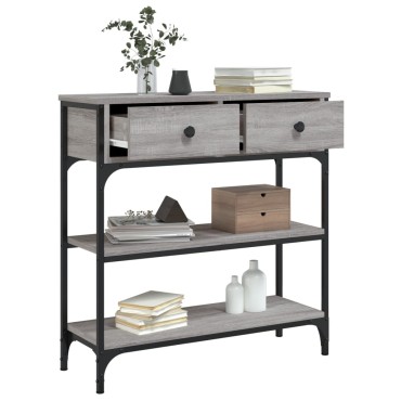 vidaXL Τραπέζι Κονσόλα Γκρι Sonoma 72,5x25x75cm Επεξεργασμένο Ξύλο 1 τεμ.