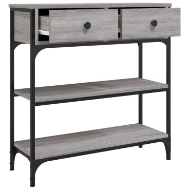 vidaXL Τραπέζι Κονσόλα Γκρι Sonoma 72,5x25x75cm Επεξεργασμένο Ξύλο 1 τεμ.