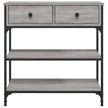 vidaXL Τραπέζι Κονσόλα Γκρι Sonoma 72,5x25x75cm Επεξεργασμένο Ξύλο 1 τεμ.