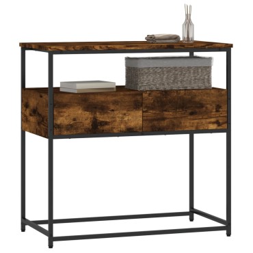 vidaXL Τραπέζι Κονσόλα Καπνιστή Δρυς 75x40x75cm Επεξεργ. Ξύλο 1 τεμ.