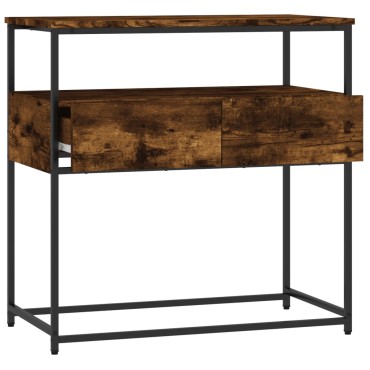 vidaXL Τραπέζι Κονσόλα Καπνιστή Δρυς 75x40x75cm Επεξεργ. Ξύλο 1 τεμ.