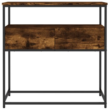 vidaXL Τραπέζι Κονσόλα Καπνιστή Δρυς 75x40x75cm Επεξεργ. Ξύλο 1 τεμ.