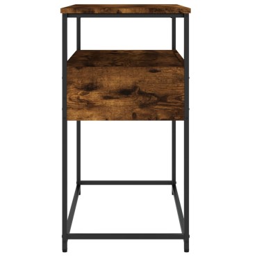 vidaXL Τραπέζι Κονσόλα Καπνιστή Δρυς 75x40x75cm Επεξεργ. Ξύλο 1 τεμ.