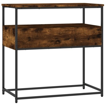 vidaXL Τραπέζι Κονσόλα Καπνιστή Δρυς 75x40x75cm Επεξεργ. Ξύλο 1 τεμ.