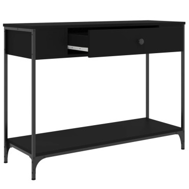 vidaXL Τραπέζι Κονσόλα Μαύρο 100x34x75cm από Επεξεργ. Ξύλο 1 τεμ.