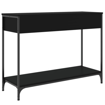 vidaXL Τραπέζι Κονσόλα Μαύρο 100x34x75cm από Επεξεργ. Ξύλο 1 τεμ.
