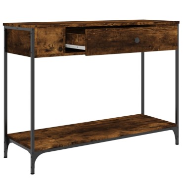 vidaXL Τραπέζι Κονσόλα Καπνιστή Δρυς 100x34,5x75cm Επεξεργ. Ξύλο 1 τεμ.