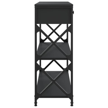 vidaXL Τραπέζι Κονσόλα Μαύρο 75x28x75cm από Επεξεργ. Ξύλο 1 τεμ.
