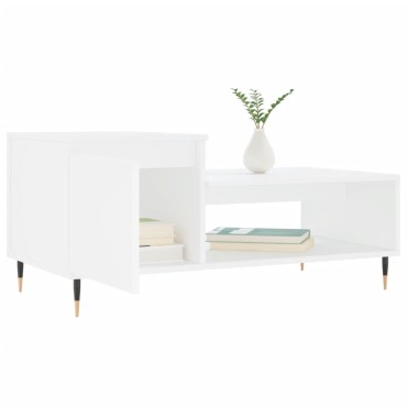vidaXL Τραπεζάκι Σαλονιού Λευκό 100x50x45cm Επεξεργασμένο Ξύλο 1 τεμ.