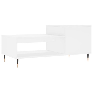 vidaXL Τραπεζάκι Σαλονιού Λευκό 100x50x45cm Επεξεργασμένο Ξύλο 1 τεμ.