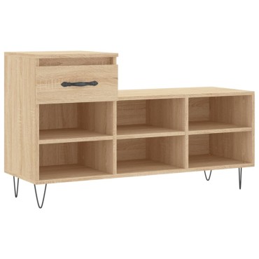 vidaXL Παπουτσοθήκη Sonoma Δρυς 102x36x60cm από Επεξεργασμένο Ξύλο
