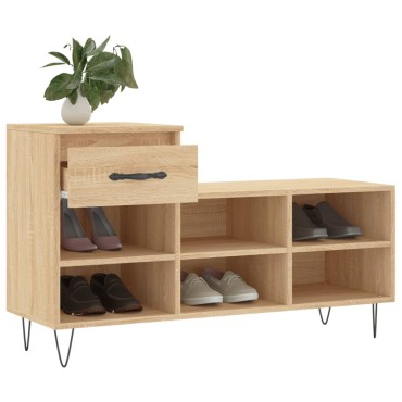 vidaXL Παπουτσοθήκη Sonoma Δρυς 102x36x60cm από Επεξεργασμένο Ξύλο