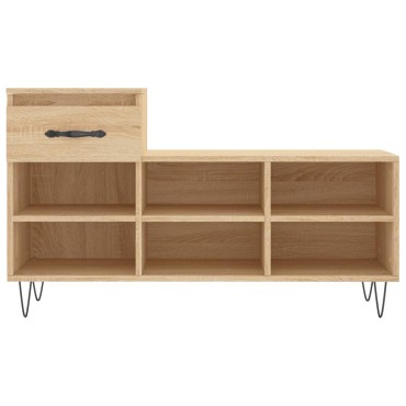 vidaXL Παπουτσοθήκη Sonoma Δρυς 102x36x60cm από Επεξεργασμένο Ξύλο