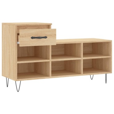 vidaXL Παπουτσοθήκη Sonoma Δρυς 102x36x60cm από Επεξεργασμένο Ξύλο