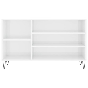 vidaXL Παπουτσοθήκη Γυαλιστερό Λευκό 102x36x60cm Επεξεργασμένο Ξύλο