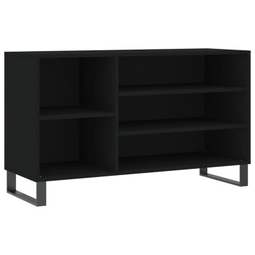 vidaXL Παπουτσοθήκη Μαύρο 102x36x60cm από Επεξεργασμένο Ξύλο