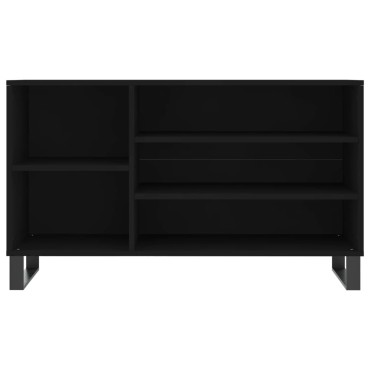 vidaXL Παπουτσοθήκη Μαύρο 102x36x60cm από Επεξεργασμένο Ξύλο