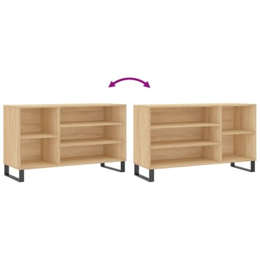 vidaXL Παπουτσοθήκη Sonoma Δρυς 102x36x60cm από Επεξεργασμένο Ξύλο