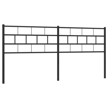 vidaXL Κεφαλάρι Μαύρο Μεταλλικό 187x3x90cm 1 τεμ.