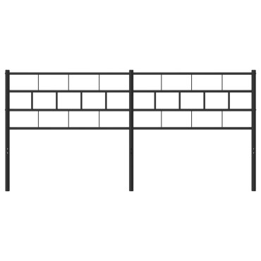 vidaXL Κεφαλάρι Μαύρο Μεταλλικό 206x3x90cm 1 τεμ.
