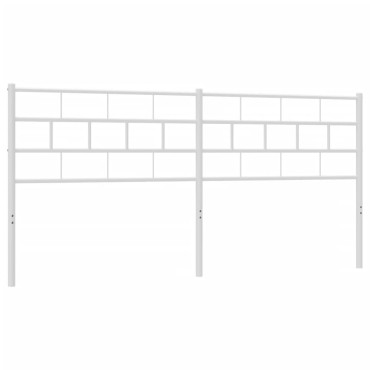 vidaXL Κεφαλάρι Λευκό Μεταλλικό 206x3x90cm 1 τεμ.