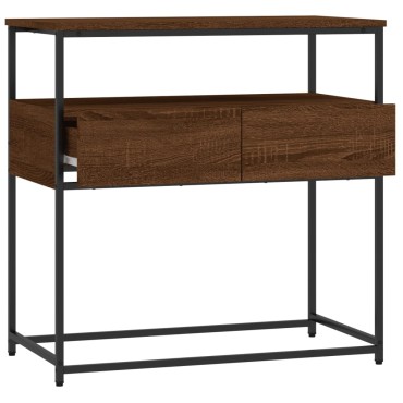 vidaXL Τραπέζι Κονσόλα Καφέ Δρυς 75x40x75cm Επεξεργασμένο Ξύλο 1 τεμ.