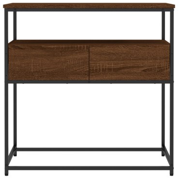 vidaXL Τραπέζι Κονσόλα Καφέ Δρυς 75x40x75cm Επεξεργασμένο Ξύλο 1 τεμ.