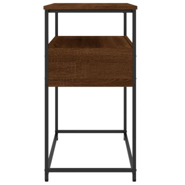 vidaXL Τραπέζι Κονσόλα Καφέ Δρυς 75x40x75cm Επεξεργασμένο Ξύλο 1 τεμ.