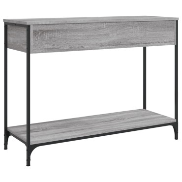 vidaXL Τραπέζι Κονσόλα Γκρι Sonoma 100x34,5x75cm Επεξεργασμένο Ξύλο 1 τεμ.