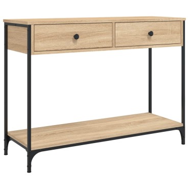 vidaXL Τραπέζι Κονσόλα Sonoma Δρυς 100x34,5x75cm Επεξεργασμένο Ξύλο 1 τεμ.
