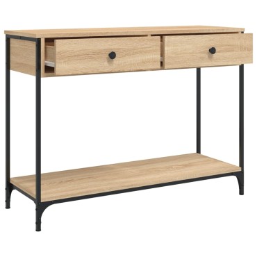 vidaXL Τραπέζι Κονσόλα Sonoma Δρυς 100x34,5x75cm Επεξεργασμένο Ξύλο 1 τεμ.