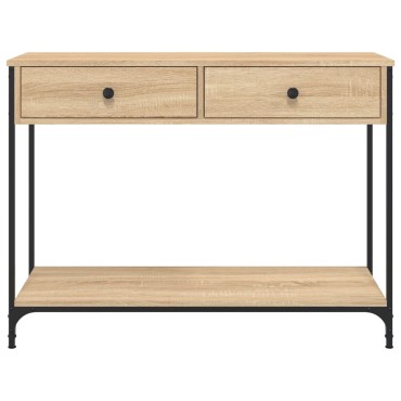 vidaXL Τραπέζι Κονσόλα Sonoma Δρυς 100x34,5x75cm Επεξεργασμένο Ξύλο 1 τεμ.
