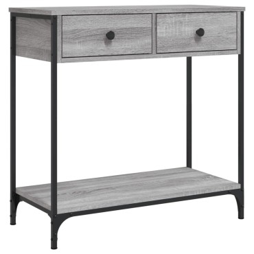 vidaXL Τραπέζι Κονσόλα Γκρι Sonoma 75x34,5x75cm Επεξεργασμένο Ξύλο 1 τεμ.