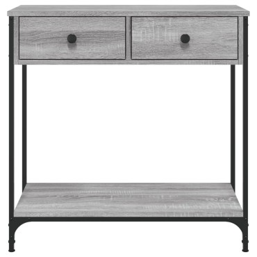 vidaXL Τραπέζι Κονσόλα Γκρι Sonoma 75x34,5x75cm Επεξεργασμένο Ξύλο 1 τεμ.