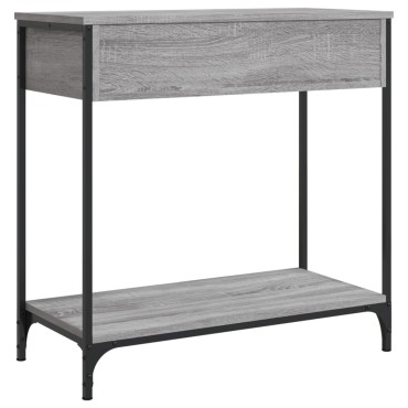 vidaXL Τραπέζι Κονσόλα Γκρι Sonoma 75x34,5x75cm Επεξεργασμένο Ξύλο 1 τεμ.