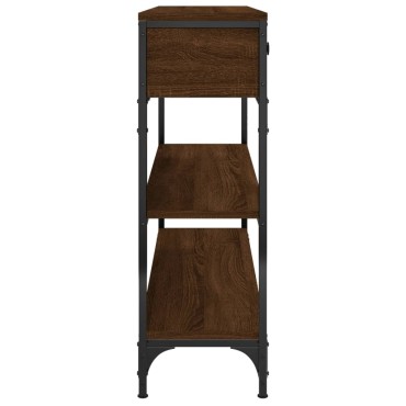 vidaXL Τραπέζι Κονσόλα Καφέ Δρυς 100x25x75cm Επεξεργασμένο Ξύλο 1 τεμ.