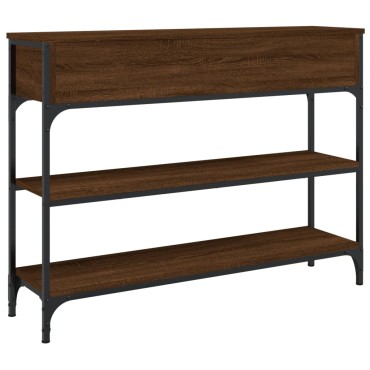 vidaXL Τραπέζι Κονσόλα Καφέ Δρυς 100x25x75cm Επεξεργασμένο Ξύλο 1 τεμ.
