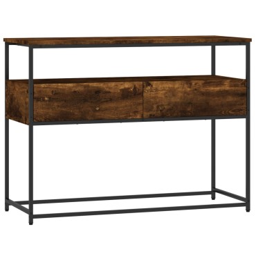 vidaXL Τραπέζι Κονσόλα Καπνιστή Δρυς 100x40x75cm Επεξεργασμένο Ξύλο 1 τεμ.