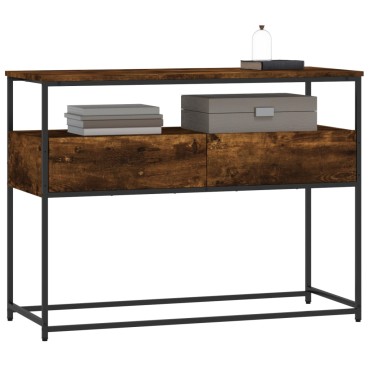 vidaXL Τραπέζι Κονσόλα Καπνιστή Δρυς 100x40x75cm Επεξεργασμένο Ξύλο 1 τεμ.