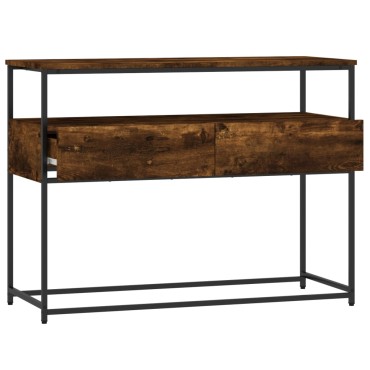 vidaXL Τραπέζι Κονσόλα Καπνιστή Δρυς 100x40x75cm Επεξεργασμένο Ξύλο 1 τεμ.
