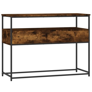 vidaXL Τραπέζι Κονσόλα Καπνιστή Δρυς 100x40x75cm Επεξεργασμένο Ξύλο 1 τεμ.