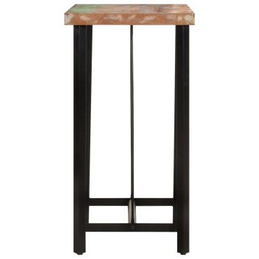 vidaXL Τραπέζι Μπαρ 55x55x107cm Μασίφ Ανακυκλωμένο Ξύλο & Σίδηρο 1 τεμ.