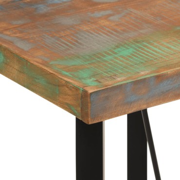 vidaXL Τραπέζι Μπαρ 55x55x107cm Μασίφ Ανακυκλωμένο Ξύλο & Σίδηρο 1 τεμ.