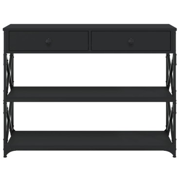 vidaXL Τραπέζι Κονσόλα Μαύρο 100x28x75cm Επεξεργασμένο Ξύλο 1 τεμ.