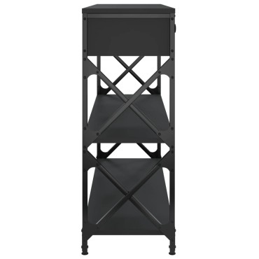 vidaXL Τραπέζι Κονσόλα Μαύρο 100x28x75cm Επεξεργασμένο Ξύλο 1 τεμ.