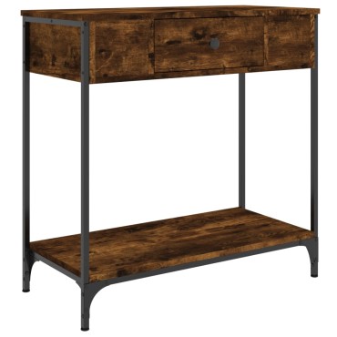 vidaXL Τραπέζι Κονσόλα Καπνιστή Δρυς 75x34,5x75cm Επεξεργ. Ξύλο 1 τεμ.
